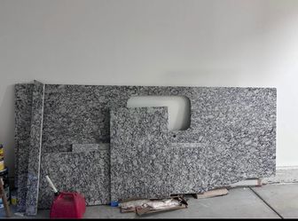 Brand new granite countertop.