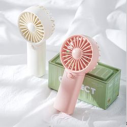 Portable Mini Handheld Fan Battery Powered Travel Camping Office Pink