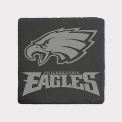 Philadelphia Eagles 4pc Set Stone Coasters Laser Engraved