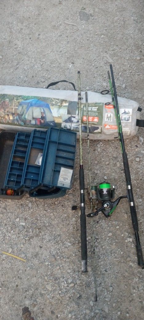 2 Poles Tackle Box An 4person Instant Pop Up Tent W Net