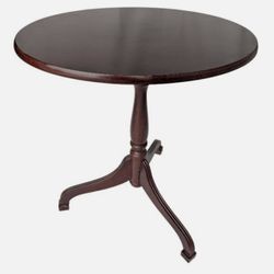 Antique Drop Tilt Top Oval Table 18.5" W × 14.5" D × 20.5" H