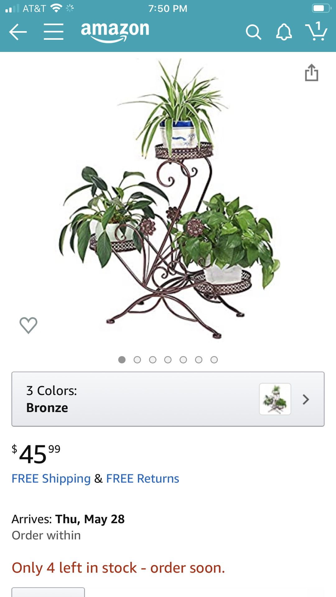 3 tiered scroll classic plant stand