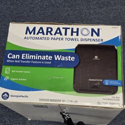 Marathon Automated Hardwound Paper Towel Dispenser Black New - Open box