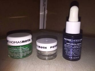 Peter Thomas Roth sample gel mask, eye rescue and Neuroliquid