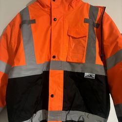 Black/orange Heavy Duty Safety Jacket 