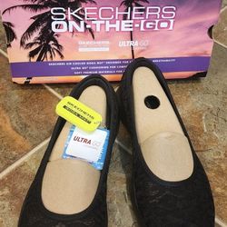 NEW Women Skechers On-the-Go Flex Charlotte Ultra Air Cooled Goga Mat  (Size 8)