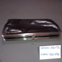 Hobo International Leather Lauren Wallet: Black