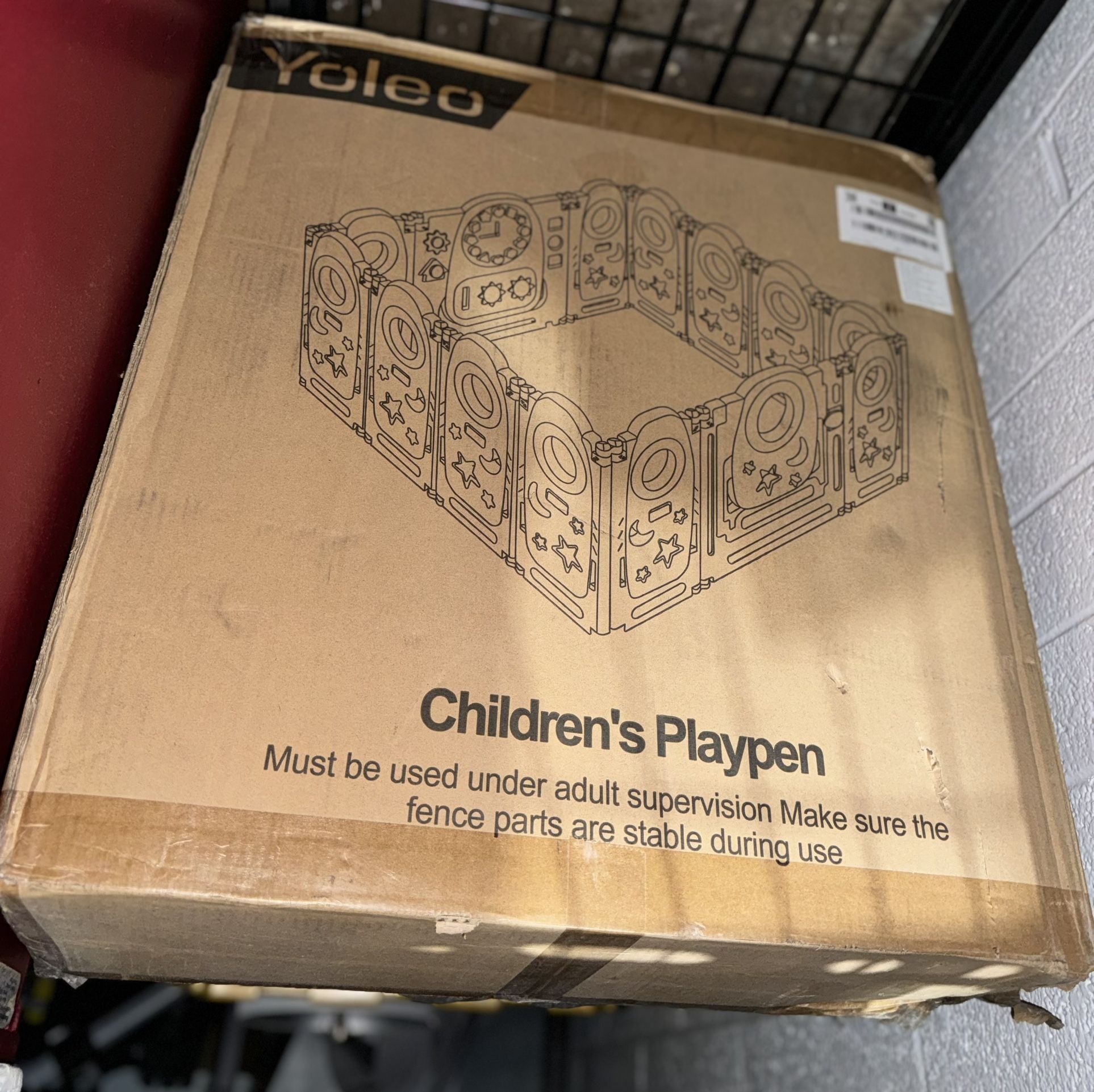 Yoleo Portable Children's Playpen ZX20-10-09 Blue New Open Box