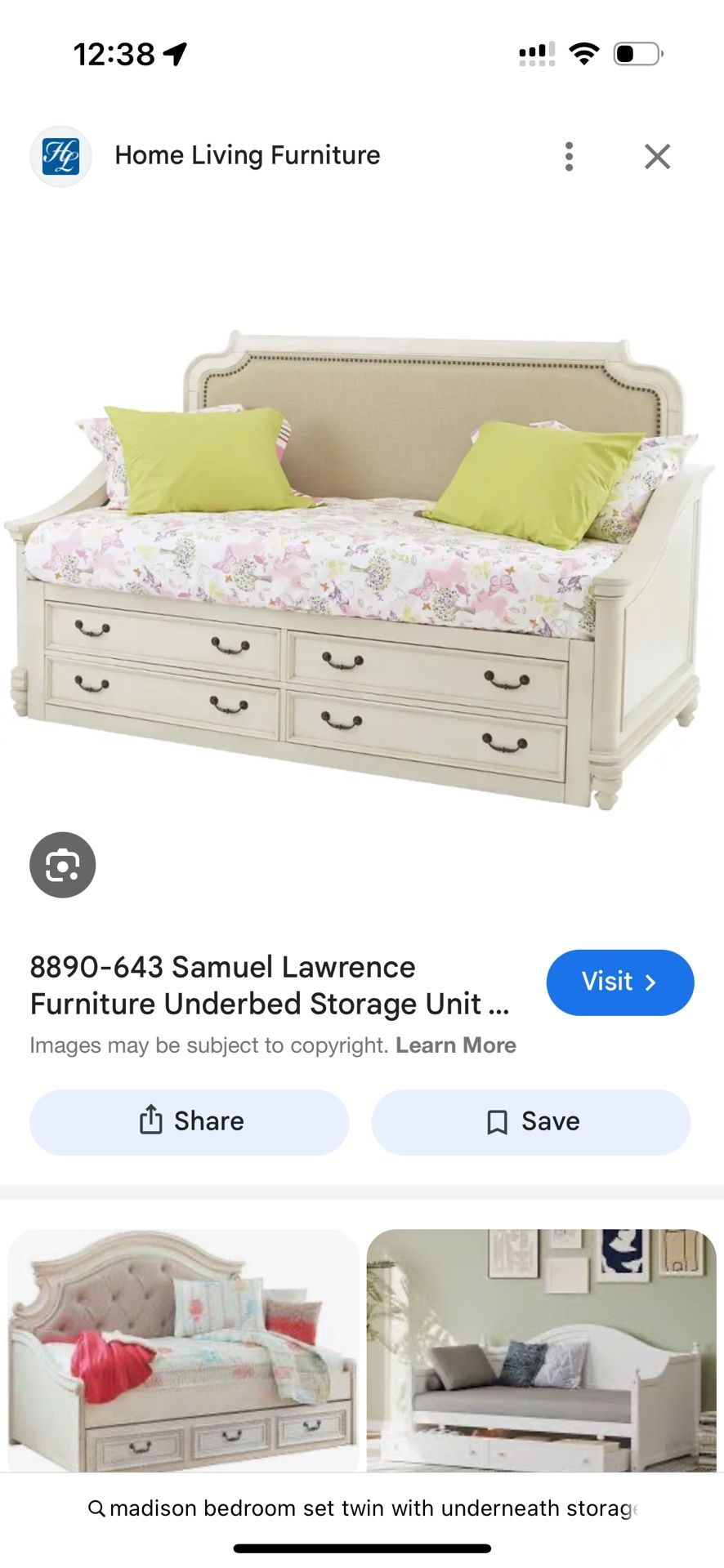 Samuel Lawrence under bed Storage Twin Bed
