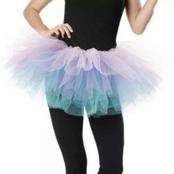 Cute Pink Blue Tutu Halloween Dancer Costume Skirt Accessory Adult Women  S/M 