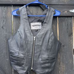 Large Women’s Leather Vest 