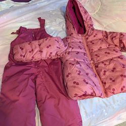 Girls snow suit and jacket set size 5