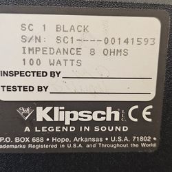 Klipsch Sc1 Center Channel Speaker