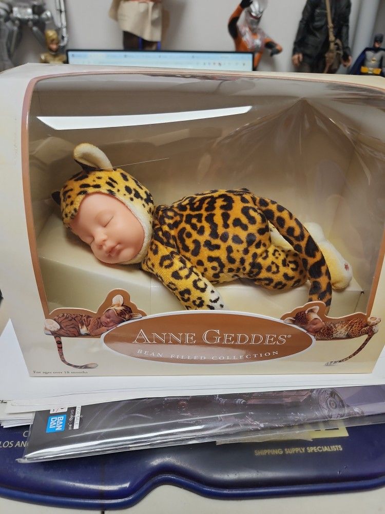 Anne Geddes Bean Filled Collection Tiger Sleeping Baby Doll