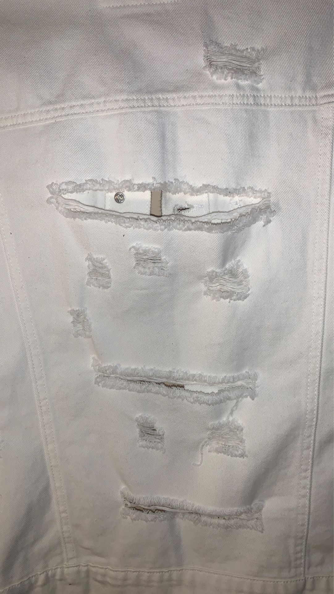 White Distressed Denim Jacket