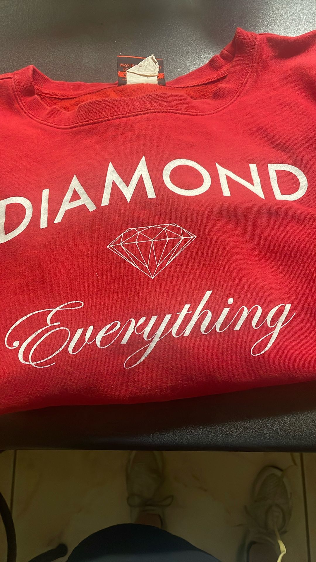 Red Size L Diamond Supply Crewneck Sweatshirt 