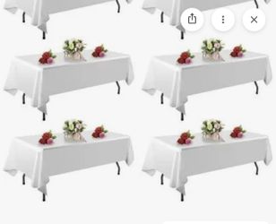 24 pack white table cloth polyester rectangle new size 60x102 inch’s 153x260cm new 