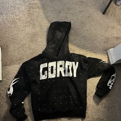 Black rhinestone Hoodie 