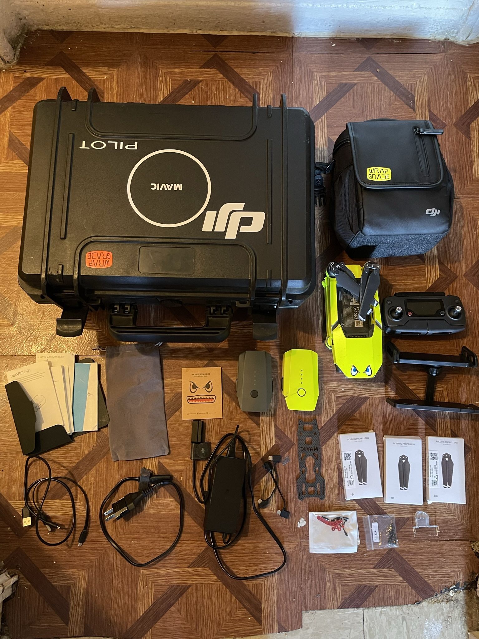 Dji Mavic Pro Bundle Gray Wrapped In Light Green