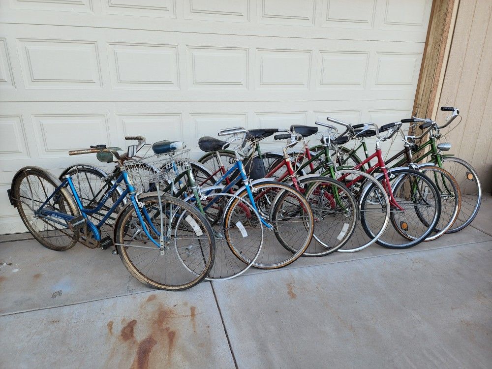 8 Vintage 60s & 70s Schwinn Ladies 26" Bicycle Cruiser Projects