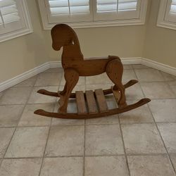 Child’s Wooden Rocking Horse. 