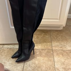 Over The Knee Black Boots