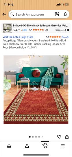 Antep Rugs Alfombras Modern Bordered 5x7 Non-Skid