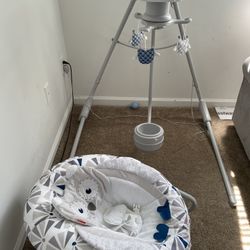 Fisher Price® Owl 2-in-1 Smart Connected Deluxe Cradle 'N Swing in White/Grey
