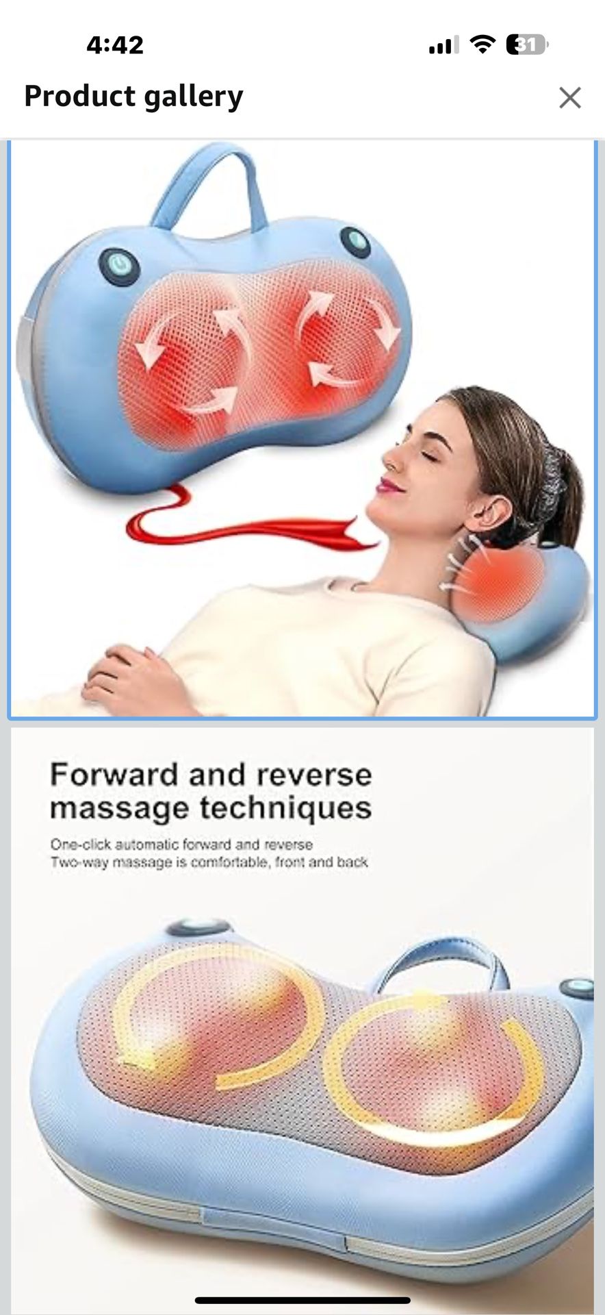 White Elephant Gifts for Adults,Christmas Gifts for Women Men,Shiatsu Neck Back Massager for Pain Relief Deep Tissue,Back Massager Deep Tissue Kneadin