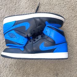 Nike Air Jordan - Black, Blue, Splatter Design (Size 11) 