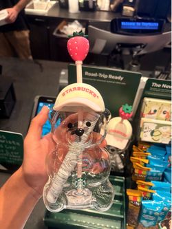 starbucks bearista strawberry cup