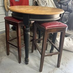 Pub Table & Two Stools 