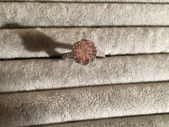 Pink topaz ring