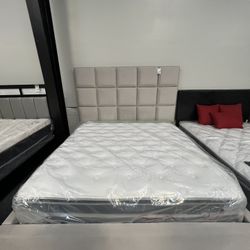 Upholstered King Bed Frame 