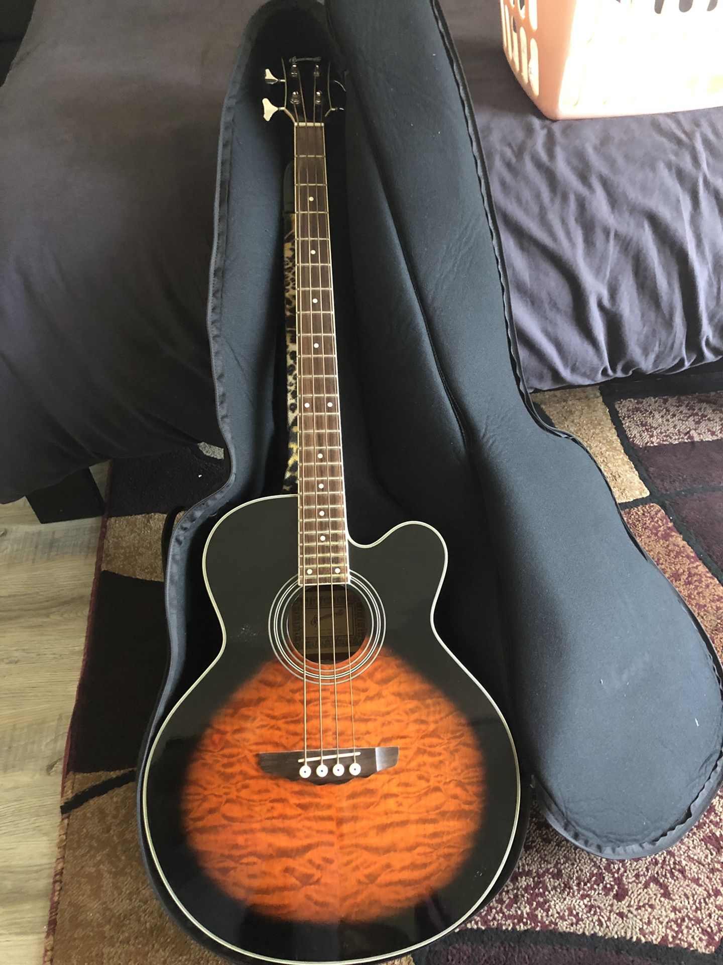 Acoustic / electric Bass guitar Brownsville ABG-2C RBS
