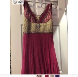 Pink party anarkali dress