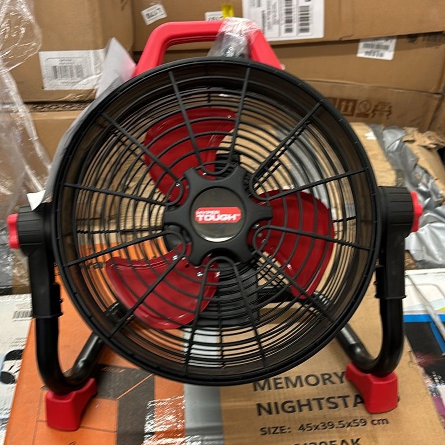 Heshare Hot+Cool タワーファン　レッド/ブラック 2024年製 Hyper Tough New 12 inch Rechargeable Battery Powered Floor Fan