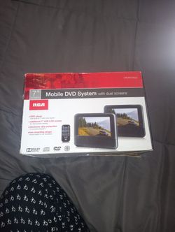 Two TV Screens And Mobile DVD Player