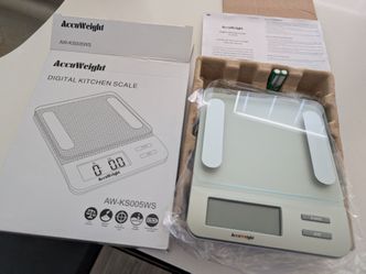 AccuWeight Digital Kitchen Scale Silver