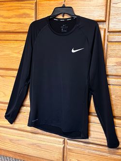 Mens Nike Pro Dri-Fit Long Sleeve Training Shirt Size Large Black
