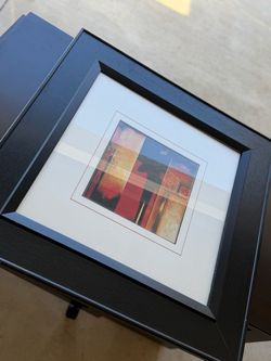 Framed Abstract Art Print Black Frame