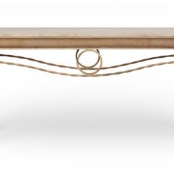 Wrought Iron Console Table Marble Top