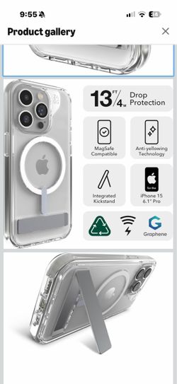 Zagg Crystal Palace Snap with Kickstand IPhone 15 Pro