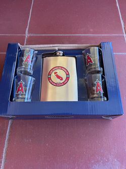 MLB Angels Flask and shot glass set