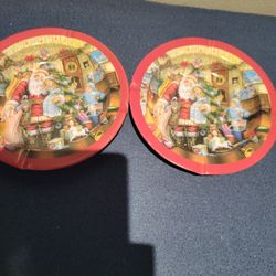 Set Of 2 Santa Car Ashtray 