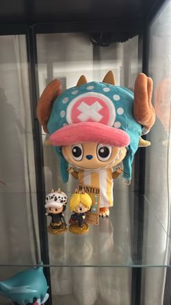 One piece Tony Tony chopper labubu monster vinyl statue Popmart 300 xl