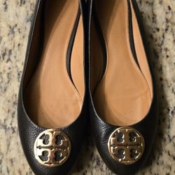 Tory Burch Flats Black With Gold Size 11