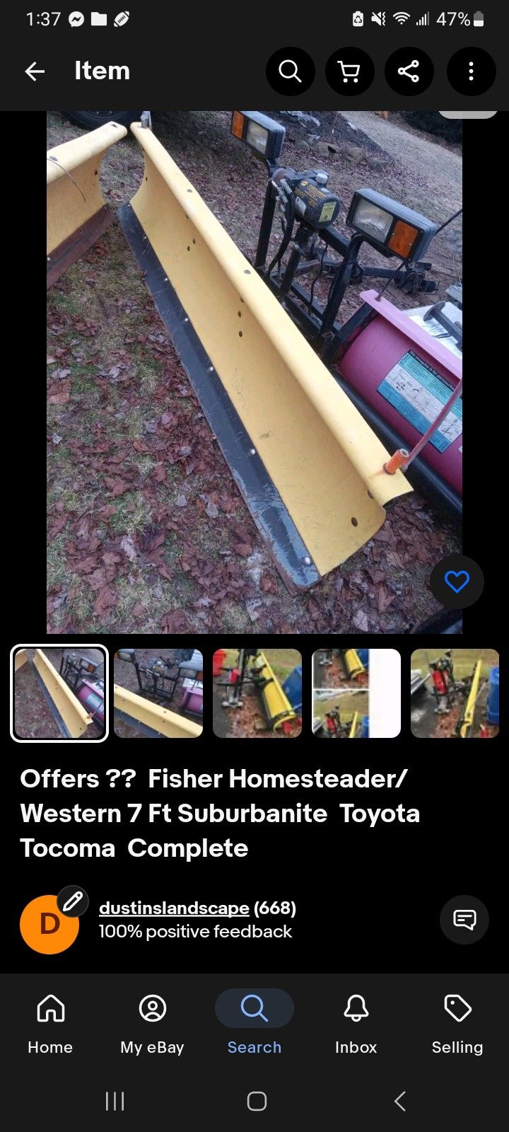 Western Suburbanite Fishers Snow Plow 7 Ft 