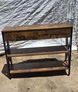 Entryway Table 2 Drawers and 3 Tier Storage