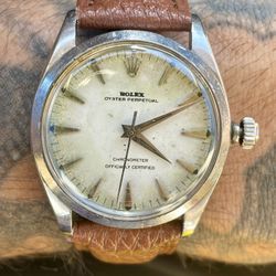 1963 Vintage Rolex Oyster Perpetual 1002  SS / With Original Band & SS Buckle